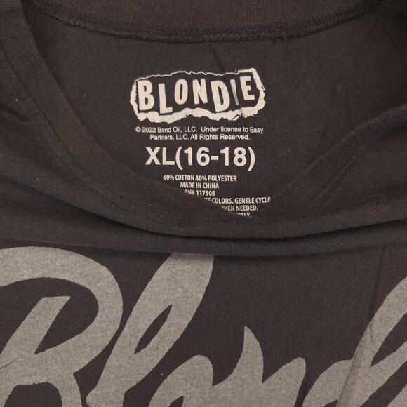 Blondie Band Short Sleeve Crew Neck Shirt Womens Size Extra Large XL Gray - Picture 3 of 9